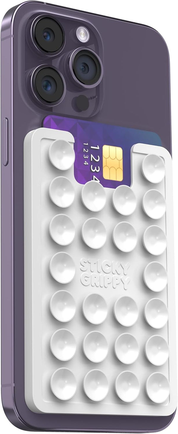 Suction Phone Card Holder Mount, Silicon Adhesive Phone Accessory for iPhone and Android, Hands-Free Mirror Shower