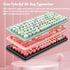 Keyboard Mouse Combos, 86 Keys Retro Typewriter Flexible Keyboard, 2.4G USB Mouse 1200DPI, Round Keycap Design