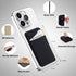 3Pack Galaxy-2Black+1Navy Cell Phone Card Holder Pocket for Back of Phone,Stretchy Stick on Wallet Credit Card ID Case