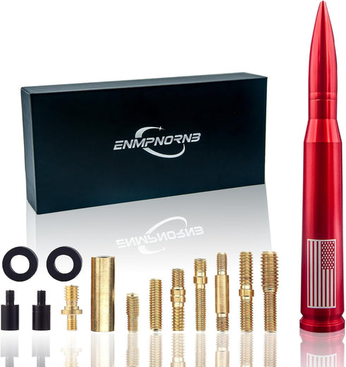 Enmpnornb 7.8inch-red Bullet Antenna Replacement for Various car Models,Dodge, Chevrolet, Raptor Truck Antenna