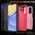 Ezanmull Non-Slip Shockproof Case for Samsung Galaxy A15 5G, with Glass Screen Protector, Pink