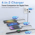 4 in 2 iWatch Charger Cable for Apple Watch/iPhone/Airpods,3M Multi Charging Cable Travel Watch Charger Cord Compatible with Apple Watch Series Se 8 7 6 5 4 3 2 1, iPhone, Pixel, Android, Pods (Balck)