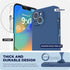 Blue Jay Liquid Silicone Phone Case for iPhone 14 with Screen Protector, Camera Protection + Soft Microfiber Lining,