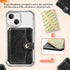 M-Plateau Stick on Phone Wallet, Slim Credit Card Holder with 3M Adhesive for Most Smartphones (Black)