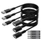 10 FT USB 2.0 Extension Cable 3 Pack - Type A Male to Female Adapter for Printer, Keyboard, Mouse, Hard Drive, Black