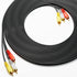 FAWETTY 5FT 3RCA Cable Audio Video 24K Gold Plated Connecting Audio Video Components