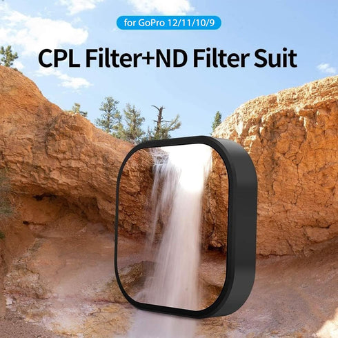 REYGEAK 4-Pack Filter Set CPL ND8 ND16 ND32 Compatible for GoPro Hero 12/11/10/9, Neutral Density and Polarizing Lens