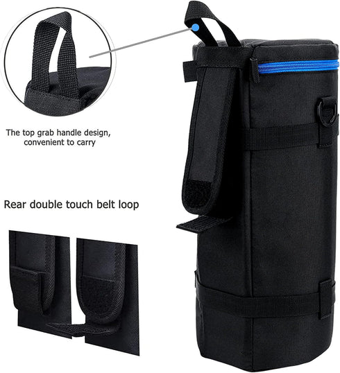 Extra Large Thick Camera Lens Pouch Case for Nikon 180-600mm/600mm F6.3 & Sony 200-600mm Zoom Lens, Fits Lenses Below