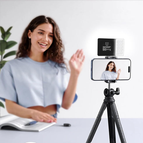 ITOTIN 2700-7500K, Magnetic Selfie Fill Light for Phone, LED Dual-Sided Portable Video Light, Compatible with iPhone
