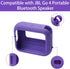 co2CREA Silicone Cover Case for JBL Go 4 Waterproof Bluetooth Speaker, Portable Travel Case with Carabiner (Purple Case)