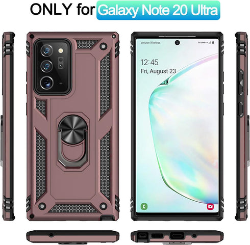 ADDIT for Note 20 Ultra Case - Military-Grade with Stand & Car Mount for Samsung Galaxy Note 20 Ultra 5G, Rose Gold
