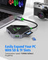 FORIDA 3 3.0 4K (4K@30HZ Multiple USB C Hub, USB Docking Station with HDMI Adapter, USBA Splitter Data Ports & SD/TF