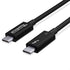 Plugable Thunderbolt 3 Cable, 2.6ft, 40Gbps, 100W Charging (20V, 5A), USB-C Compatible, Driverless,