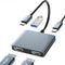 Dual Monitor Adapter, USB C to Dual HDMI Adapter for Laptop, HDMI Splitter Extended Display to Connect Two Monitors