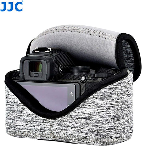 JJC Dark Gray Neoprene Pouch Case Bag for Nikon Z50 / Z FC, Water Resistant, 143x120x110mm, 16-50mm Lens Compatible