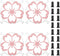 Lounsweer 4 Pcs 120mm Pink Sakura Guard Fan Grill Metal PC Fan