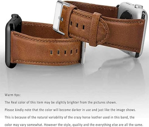 Lamshaw ID208 Plus Smart Watch Bands, Leather Silicone Replacement Strap Compatible with 1.8 Inches Smartwatch