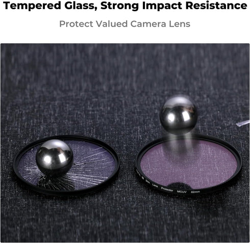 K&F Concept 67mm MC UV Protection Filter, Shockproof Tempered Optical Glass for Camera Lens