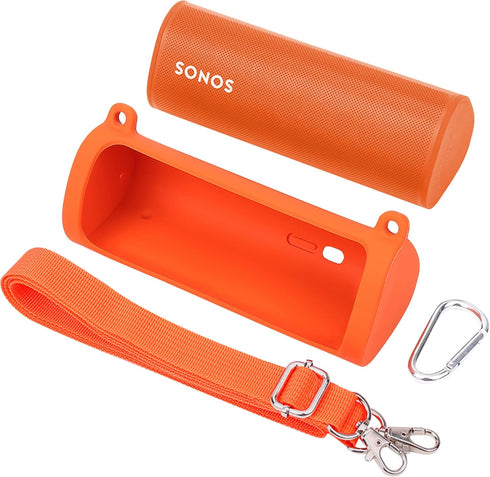 khanka Silicone Case Replacement for Sonos Roam/Sonos Roam 2 Portable Smart Bluetooth Speaker (Orange)