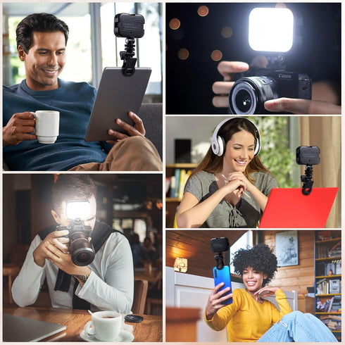 ULANZI VL100X Dimmable 2500-6500K 2000mAh Selfie Light, Clip LED Light Panel for Phone/Laptop/Tablet/Computer, Bi-Color