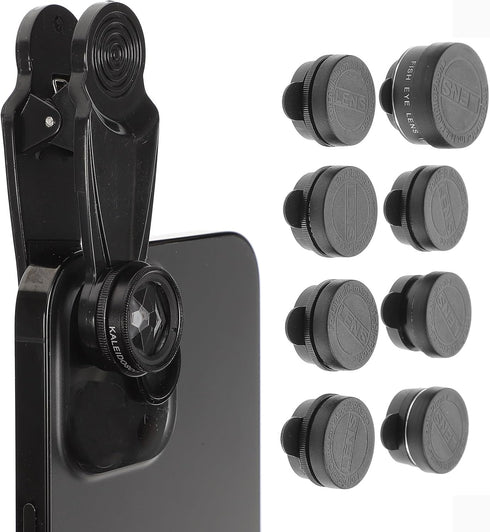 Toddmomy Mobile Phone Camera Lens Kit Wide-Angle Macro Fisheye Telephoto Lens Easy to Install Compatible
