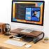 ARCOBIS Monitor Riser for Desk, Wood & Metal Computer Monitor Stand, Laptop, PC, Printer Stand Riser, Rustic Brown