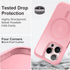 Vooii iPhone 13 Pro Case, Pink Translucent Matte, Shockproof & MagSafe Compatible, Protective Cover for 6.1" iPhone 13