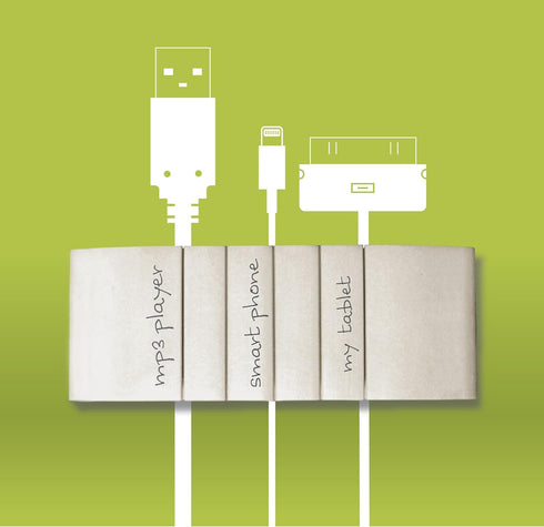 UTW-CS05-BG Mini Mountable Cable Station Organizer, Writable Beige | 2pc Pack