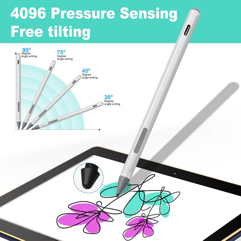 Stylus for ASUS Zenbook Flip/Pro/Vivobook, MPP 2.0 Tilt-Active Pen with 4096 Levels of Pressure Sensitivity, Silver