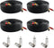 Postta BNC Video Power Cable (4 Pack, 150 Feet) for CCTV DVR Surveillance System with Eight Connectors