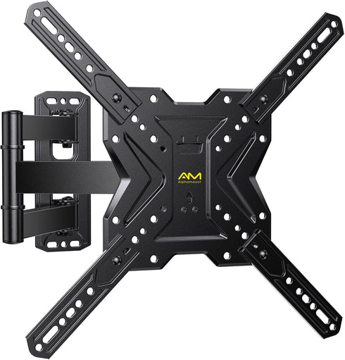 TV Wall Mount for 26-60 inch Flat/Curved TVs up to 77lbs, Full Motion Bracket with Articulating Arm Swivel