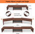 2 WESTREE Dual Monitor Stand Riser with Drawer - Adjustable Length and Angle, Phone Hold, Desktop Organizer