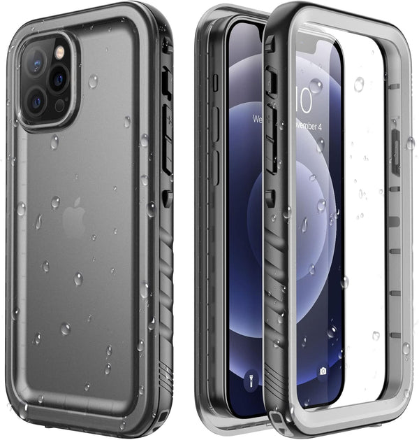 SPORTLINK Waterproof Case for iPhone 12 Pro Max, Heavy Duty Shockproof Full Body Rugged 360 Protective with Screen