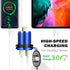 12V-24V USB Charger, Dual Port QC 3.0 Fast Charging, Waterproof & Dustproof for Vehicles and Boats
