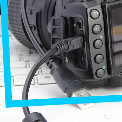 Replacement USB Camera Transfer Data Charging Cable for Sony Cybershot DSCH200, DSCH300, DSCW370, DSCW800 (Black)