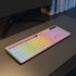 Soueto 7-Color 2.4G Wireless Keyboard with RGB Backlit, Full-Size Computer Keyboard with Phone Tablet Holder
