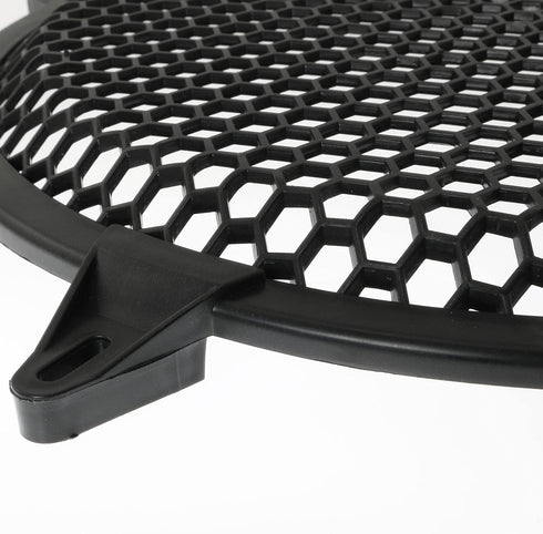 RLECS 12 Inch SubWoofer Plastic Mesh Cover with 4PCS Grill Clamps and Screws, Black Video Accessories