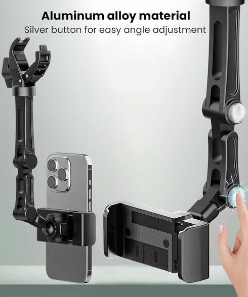 Rear View Mirror Phone Holder, Rotatable and Retractable Car Phone Holder Mount, Car Truck Essentials Accessories