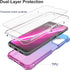 Ailiber Case for TMobile Revvl 6 5G Pro with Screen Protector, Dual Layer Shock-Absorbing Corners TPU Bumper (Blue Pink)