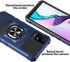 TJS TCL ION X Case, TCL ION V Case, TCL 40 Z Case, Blue Heavy Duty Drop Protection Cover with Metal Ring Magnetic