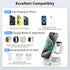 3 in 1 Wireless Charging Station for Apple Devices, Foldable Magnetic Charger for iPhone 15/14/13/12, Apple Watch,