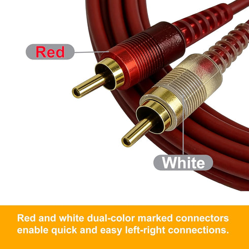 HTDYOO 2 5 RCA to RCA Audio Cable, RCA Cable, Suitable for Home Theater, high-Definition TV, Game Consoles