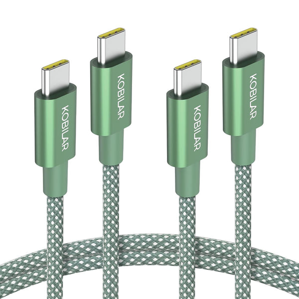 USB C to USB C Cable, 60W 3A Fast Charging USB C Charger Cable, 2pack-5ft, Aluminum Shell for iPhone 15/15Pro/15Plus