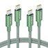 USB C to USB C Cable, 60W 3A Fast Charging USB C Charger Cable, 2pack-5ft, Aluminum Shell for iPhone 15/15Pro/15Plus