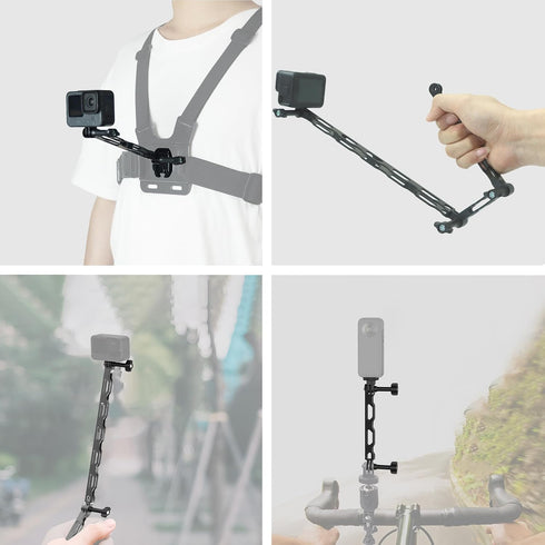 Fahliso 3-in-1 13/12/11/10/9/8/7, Insta360 X5/X4/X3/ONE 1/4 Aluminum Extension Arms for GoPro Hero Universal Extension