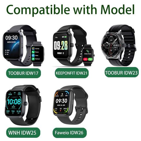 IDW17, IDW21, IDW23, IDW25, IDW26 Smart Watch Charger, Magnetic USB Replacement Charging Cable Compatible with Faweio IDW26 1.83 Inches Smart Watch, TOOBUR IDW17, IDW23, KEEPONFIT IDW21, WNH IDW25