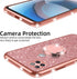 Moto One 5G Ace Case, Glitter Cute Soft Cover with Ring Kickstand, Shockproof Protective Phone Case for Motorola G