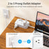 NTONPOWER 25 FT 2 Prong Extension Cord with 1080 Joules Surge Protector, 6 Outlets, 4 USB Ports, Flat Plug
