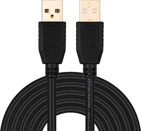 Tan QY USB A to A Male Cable 50Ft, Double End USB