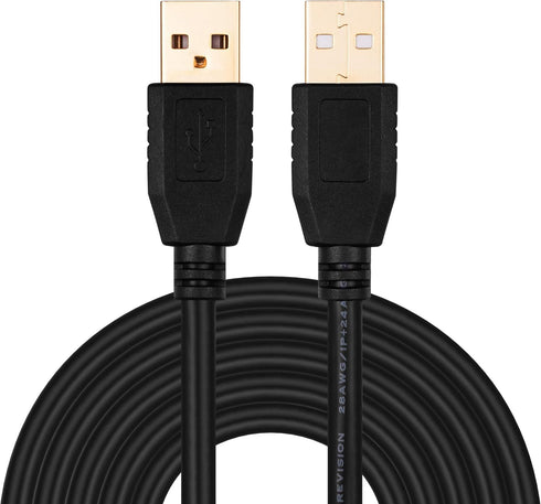 Tan QY USB A to A Male Cable 30Ft, Double End USB